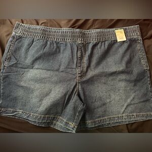 Terra & Sky Dark Blue Jean Shorts